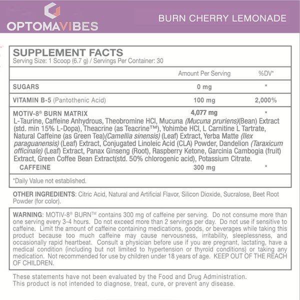Optima Vibes BURN SAMPLER (5 Pack)