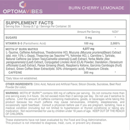 Optima Vibes BURN SAMPLER (5 Pack)